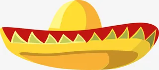 黄色墨西哥帽子免抠