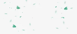 绿色简约花瓣漂浮素材免抠