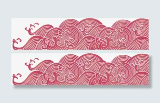 矢量图翻滚的海浪免抠