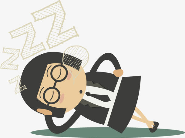 侧躺睡觉的小人免抠