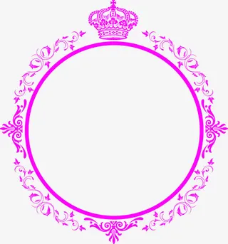 皇冠花环婚庆圆形免抠
