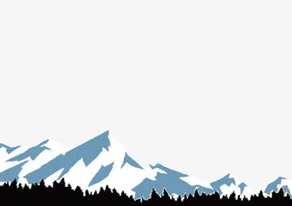 雪山和树木免抠