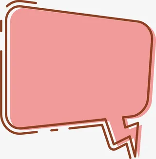 粉色四边形气泡免抠