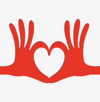 可爱双手心形图形免抠