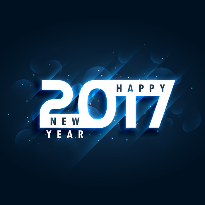 白色2017新年黑色梦幻背景素材高清