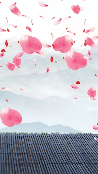 中国风花瓣背景高清