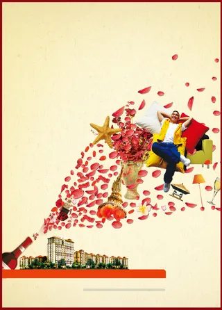 玫瑰浪漫花瓣海报背景高清