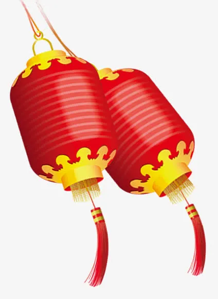 中国风两只灯笼免抠