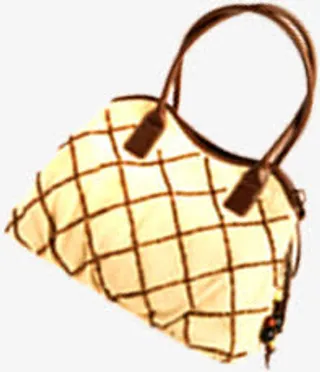 黄色纹理女包装饰免抠