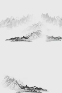 水墨山水海报背景高清