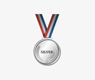 银色奖牌素材免抠