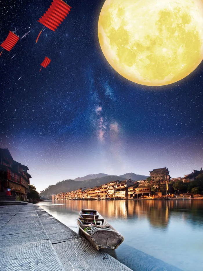 中秋节平面广告背景高清