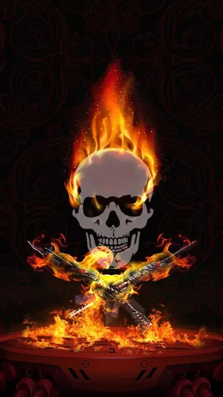 酷炫恶灵骷髅动漫H5背景高清