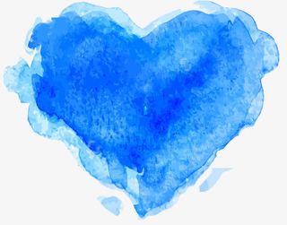 爱心水彩云免费下载免抠