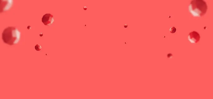 简约红色几何立体图案banner高清