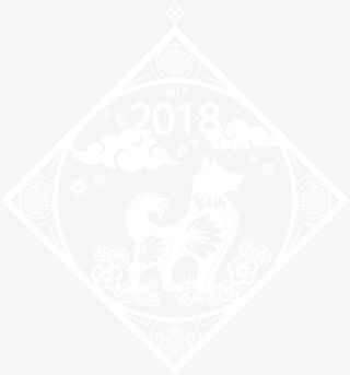 白色小狗剪纸免抠