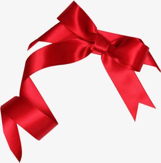 红色活动商场丝带蝴蝶结免抠