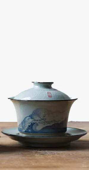 盖碗茶杯家用免抠