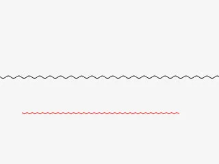 手绘黑色波浪线装饰免抠