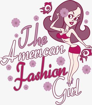 女人卡通海报促销素材免抠