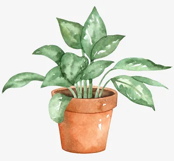 卡通手绘绿箩花盆免抠 卡通手绘绿箩花盆免抠