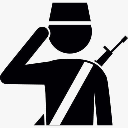 士兵敬礼图标免抠