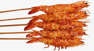 烤大虾烧烤美食免抠