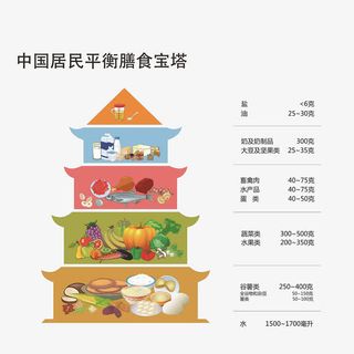 中国居民平衡膳食金字塔免抠