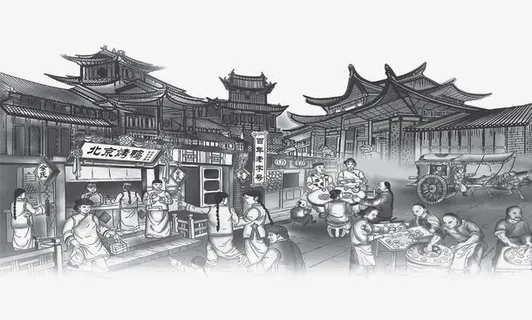 老北京集市免抠 老北京集市免抠