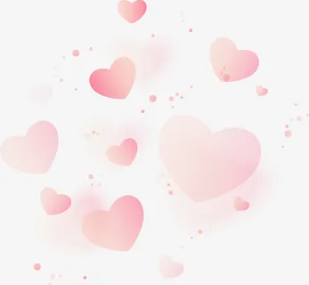 粉色梦幻漂浮爱心免抠