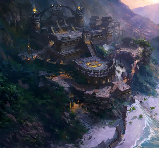 科幻玄幻游戏场景原画免抠
