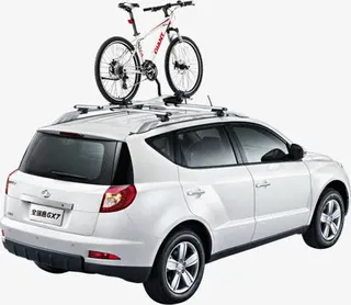 春季白色汽车自行车免抠