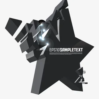 科技感五角星免抠