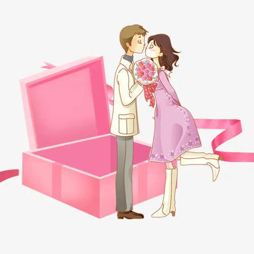 粉色少女心装饰情人节设计图免抠