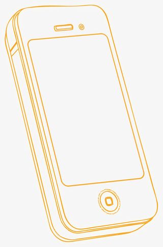 手绘卡通手机装饰海报设计免抠