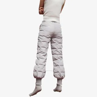 英伦羽绒裤高腰加厚灯笼长裤棉裤免抠