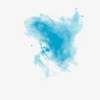 蓝色喷墨免抠