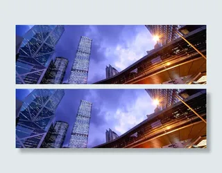 都市建筑俯视海报背景