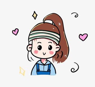 Q版手绘头像可爱人物免抠