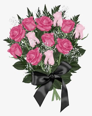 手绘玫瑰花免抠