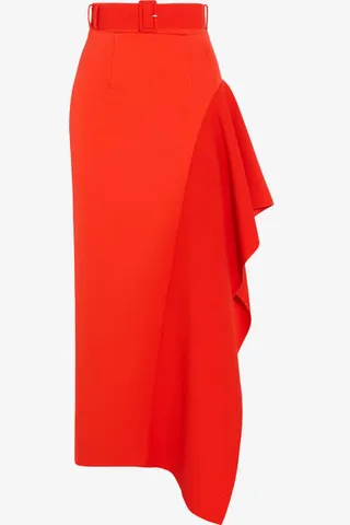 红色半身裙免抠