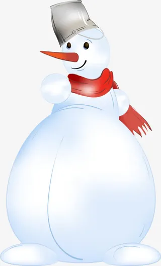 卡通雪人免抠