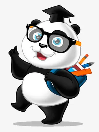 卡通小熊猫免抠