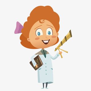 卡通人物天文学家免抠