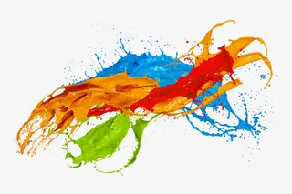 飞溅飞舞多彩的果汁液体免抠