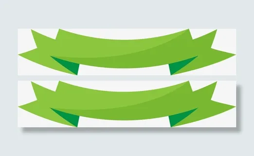 矢量折叠的丝带png图免抠