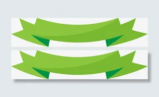 矢量折叠的丝带png图免抠