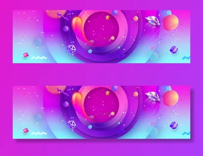 淘宝春天上新童趣促销紫色banner高清