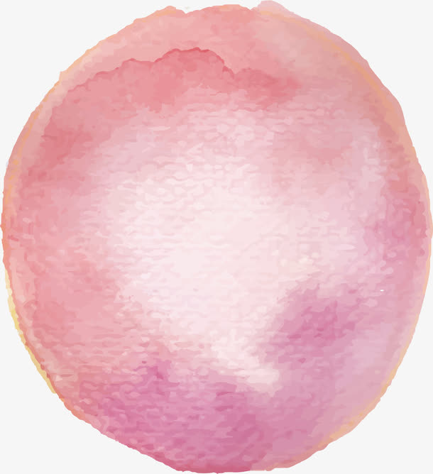 淡粉色圆形水彩底纹免抠