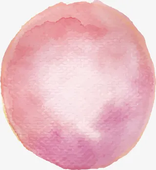 淡粉色圆形水彩底纹免抠